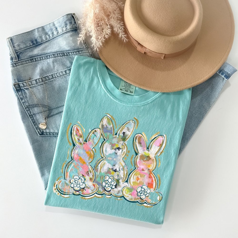 Watercolor Bunnies | Comfort Colors Graphic Tee